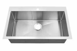 China Anti Rust 304ss Top Mount Stainless Steel Kitchen Sink With Sound Dampening Pad wholesale