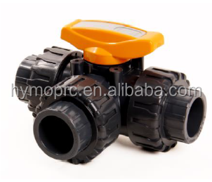 OEM ODM 2 Inch Pool 3 Way Ball Valve with Moulding Processing Service in White Grey