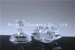 Crystal lotus flower candle holder with glass stand