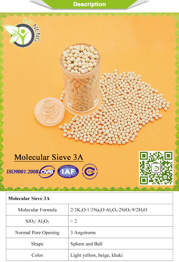 Size 3-5mm Zeolite Molecular Sieves / Molecular Sieve 3A For Ethanol Distillation