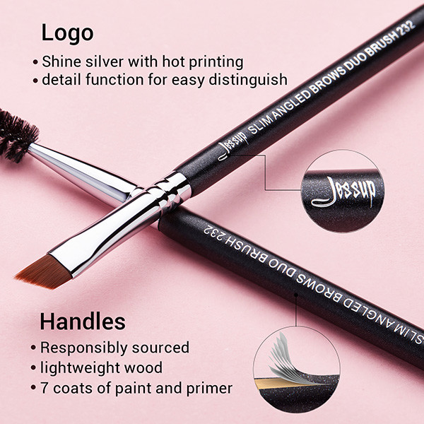 Jessup Dual Head Eyebrow Eyelash Brushes Cosmetics Beauty Tools