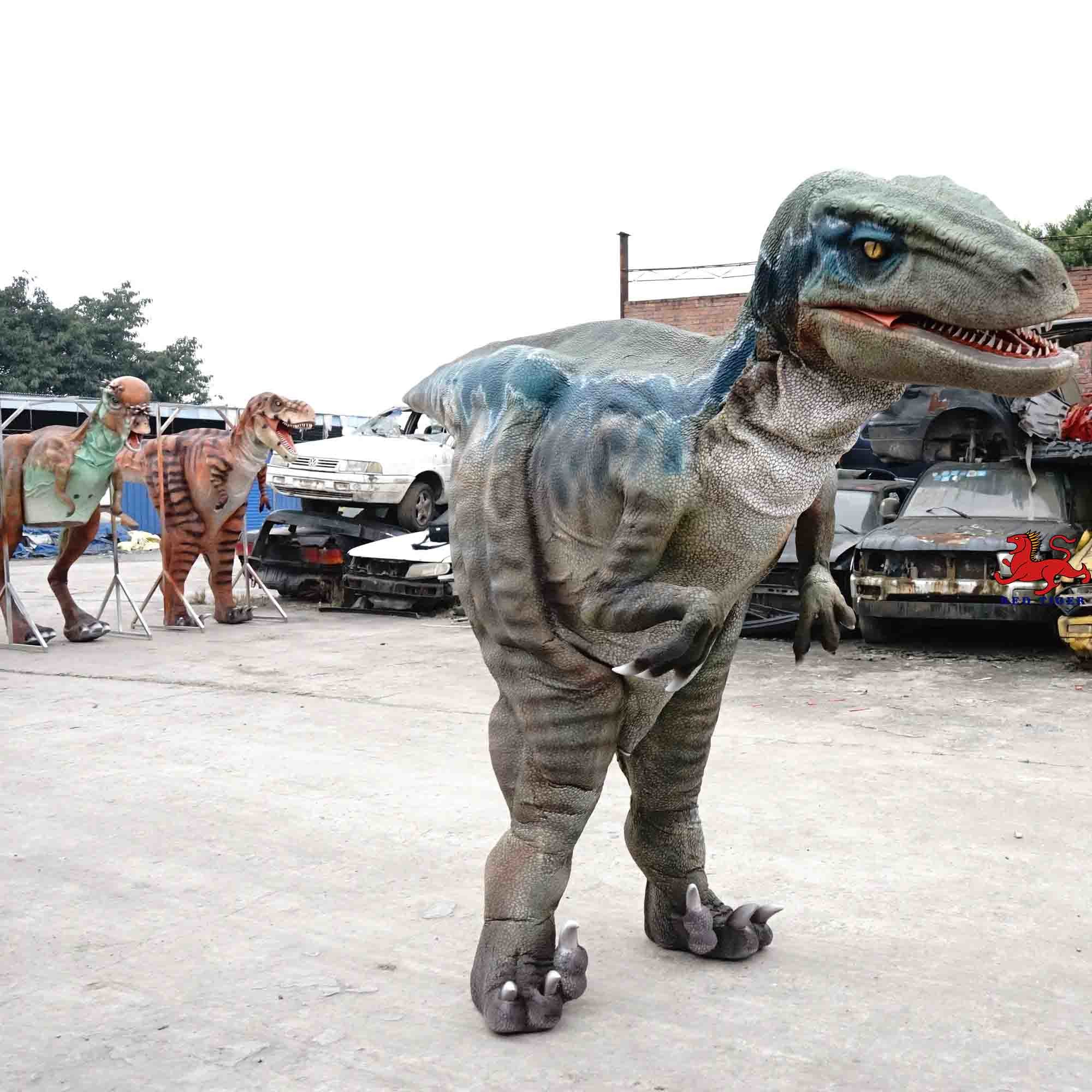Animatronic Realistic Dinosaur Costume / Adult Raptor Costume For Outdoor