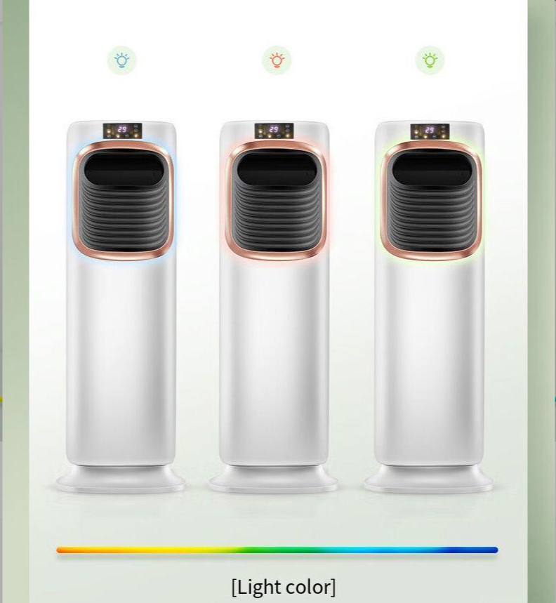 Household Vertical Dual Purpose Electric Fan Heater Air Cooler with Remote 330*270*900mm