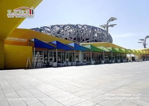 China Clear Span 50m Outdoor Exhibition Tents With ABS Walls wholesale
