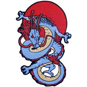 China Machine Washable Embroidered Dragon Patch With Iron On Backing wholesale