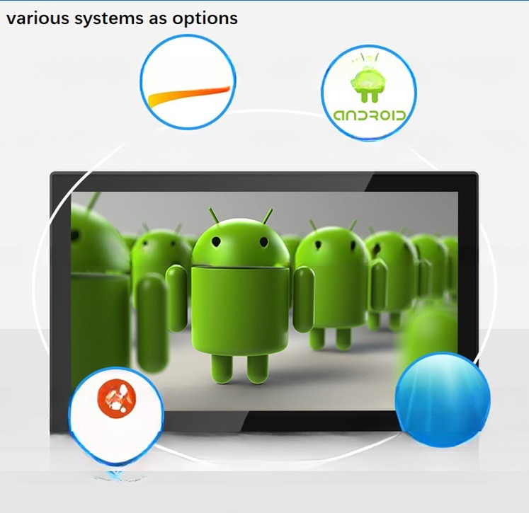 43" inch ground stand rotating screen LED LCD WIFI network Android monitor