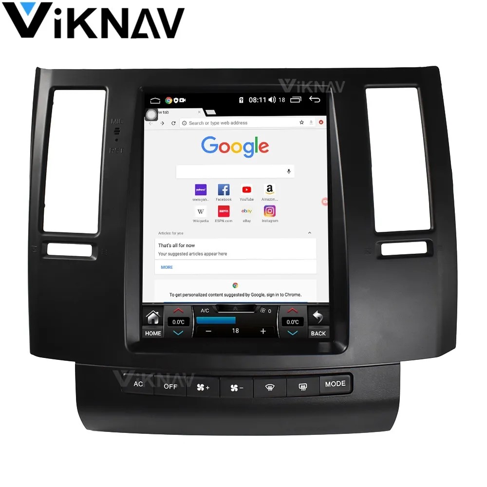 10.4 Inch Android Auto Car radio For 2003-2007 Infiniti FX35 FX45 Navigation GPS Multimedia DVD Player Wireless Carplay