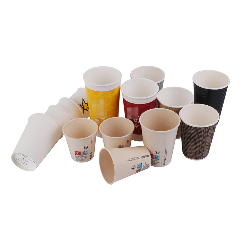 Custom Made Disposable Milk Cups Thickened White Packaged Coffee Cups