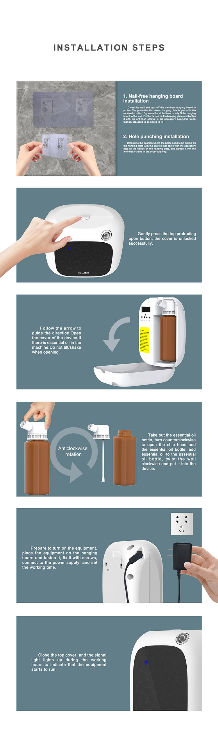 200ml Portable Hotel Scent Diffuser Disinfection Aroma Oil Diffuser