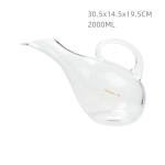 Clear Glass Wine Decanter Pourer Handmade 2000ml Capacity LFGB