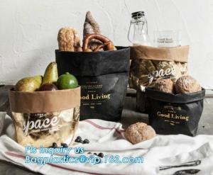 China washable kraft paper fabric metalic color storage bag toy plant pot, printing Christmas gift bag washable kraft paper fa wholesale