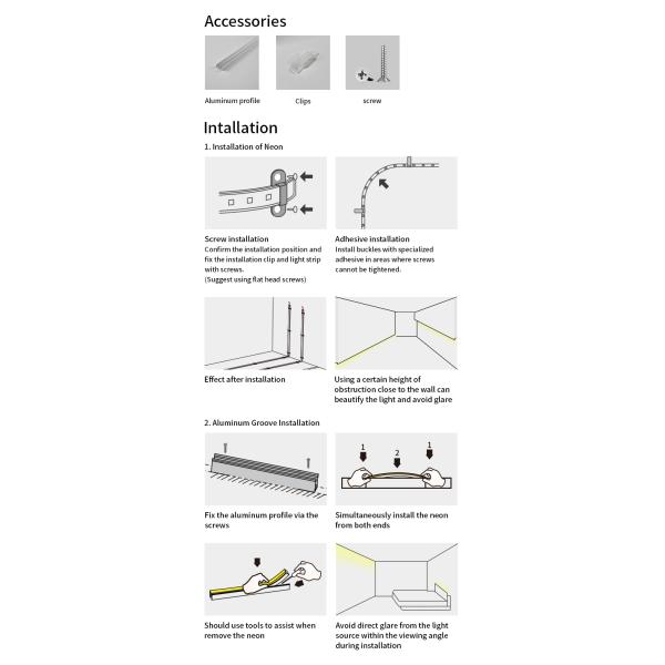 DC12V DC24V IP65 LED Strip Lights 6mm Width Neon LED Flexible Strip Light For Staircase
