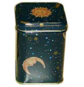 China Customized Logo Square Tea Box , Metal Square Tin Containers Recyclable wholesale
