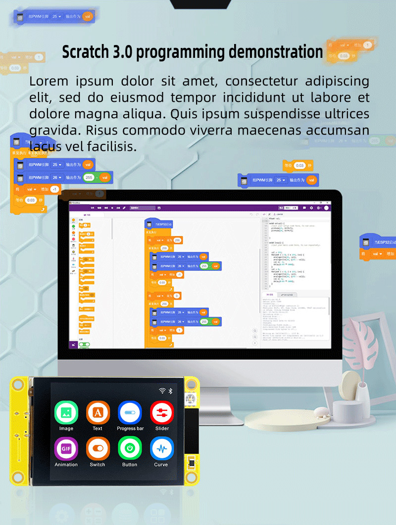 ESP32-2432S024C capacitive touch IPS display module supports WiFi and Bluetooth