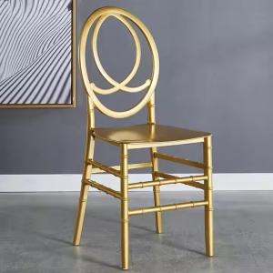 China Gold Stacking Banquet Chairs Plastic Banquet Hall Chairs Wholesale wholesale