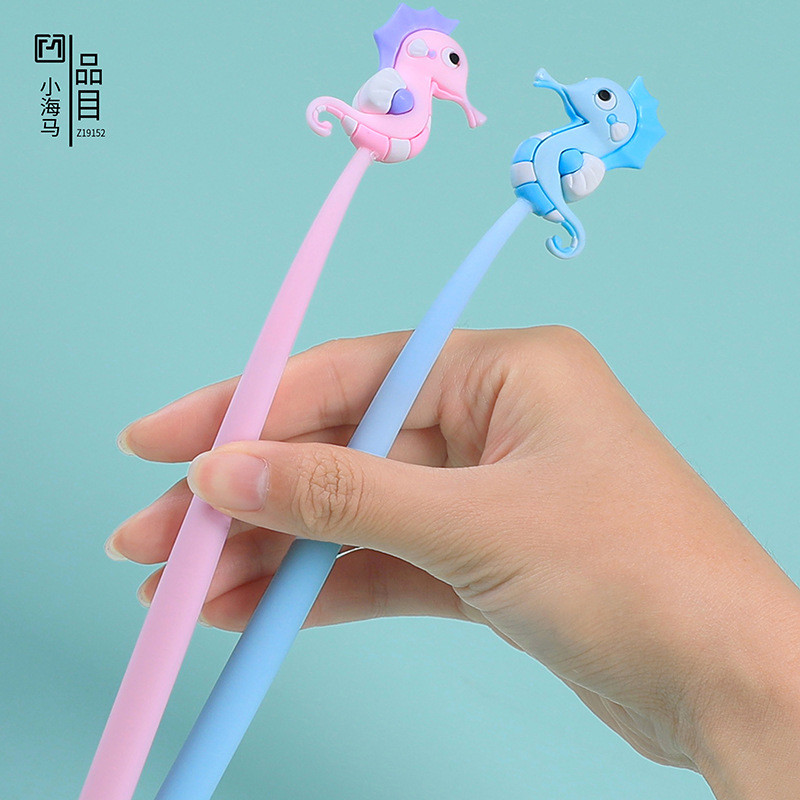 Cute Cartoon Blue Gel Ink Pens Cartoon Animal Writing Pens 0.5 Mm Assorted Styles Pens Stationery For School Office Home Student Kids Birthday Present