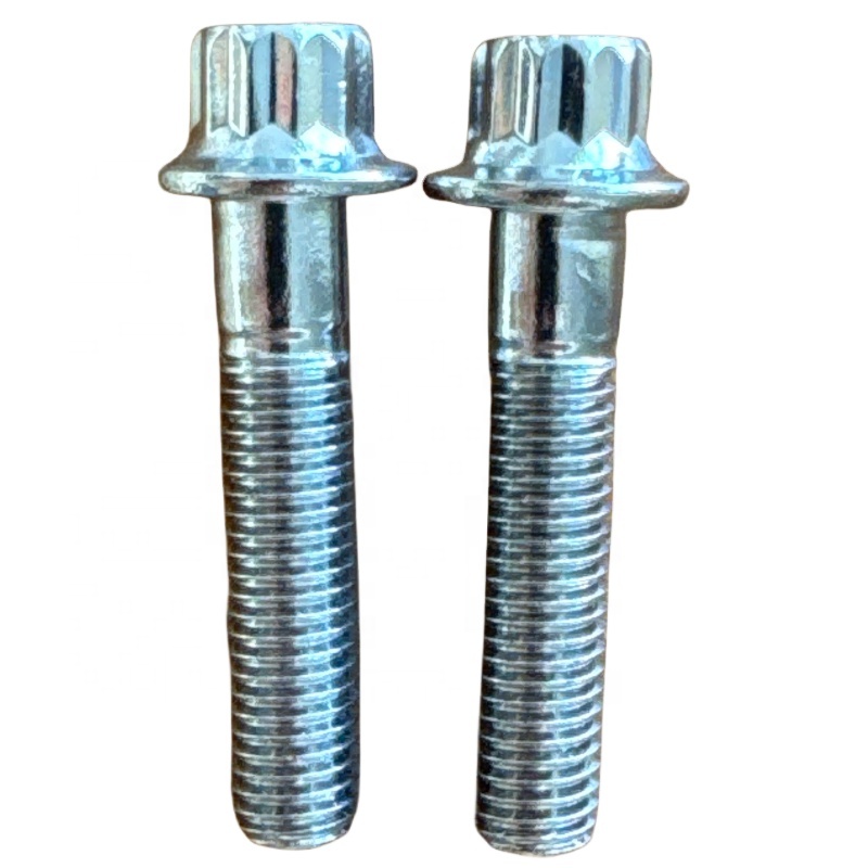 Grade GR5 Normal Finish Titanium Bolt M8 x1.25x 32MM 12 Point Flange Bolt for Sprint Car in Natural
