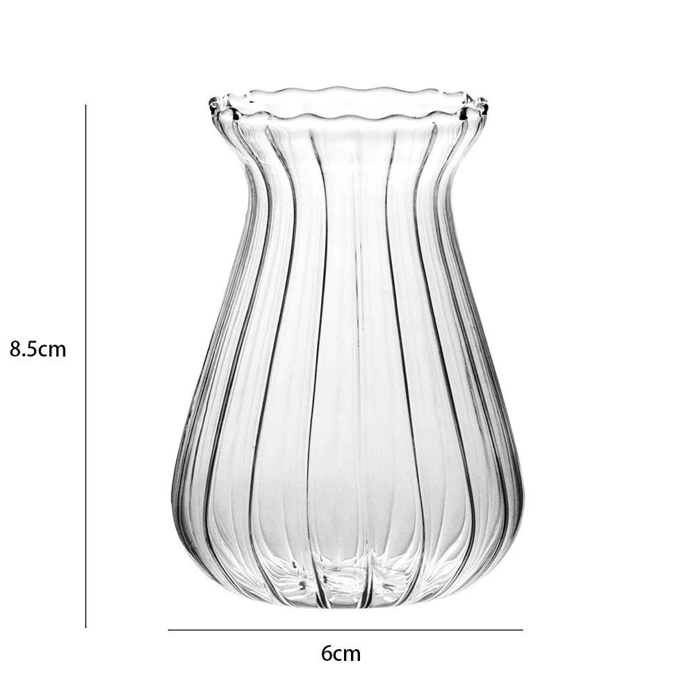 European Art Deco Design Transparent Glass Vase Terrarium Tabletop Vase