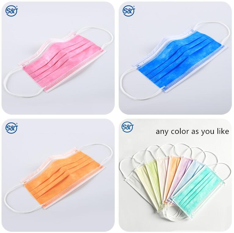S&J Manufacture sales 3 ply Cotton earloop Non Woven Disposable Surgical mask Mouth Guard Cover Face Masks Respiration Cheap