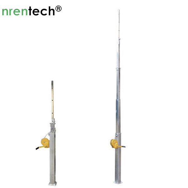 10m galvanized crank telescopic mast