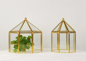 China Glass gold black copper greenhouse dust box cake cover jewelry window display package box Yiwu wholesale on sale