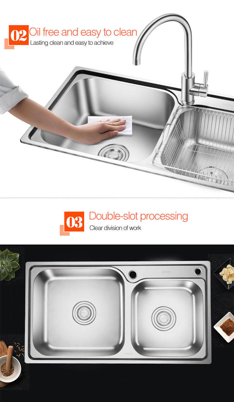 CUPC Top Mount Double Bowl Kitchen Satin Stainless Steel Sink 304/201
