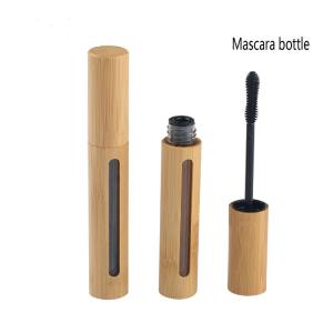 China 7ml Mascara Bamboo Cosmetic Bottle Makeup Mascara Tube With Eyelash Brush wholesale