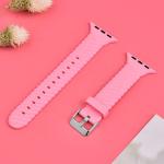 38 40 42 44mm Silicone Rubber Watch Strap Band For Apple Watch 7 6 5 4 3 2 1