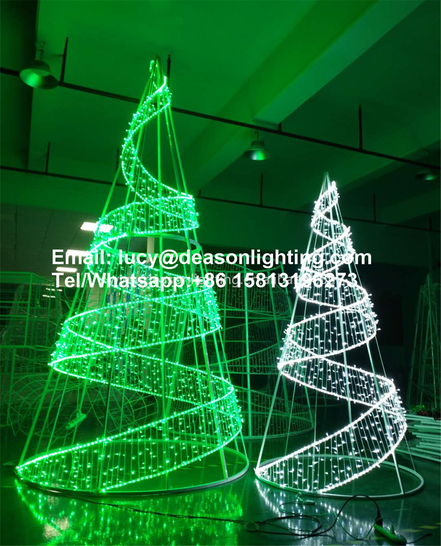 led spiral christmas tree