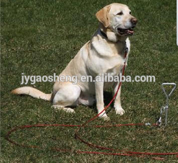 Anti Bite Steel Wire Rope Dog Outdoor Leash Stake 30lbs Supported Weight