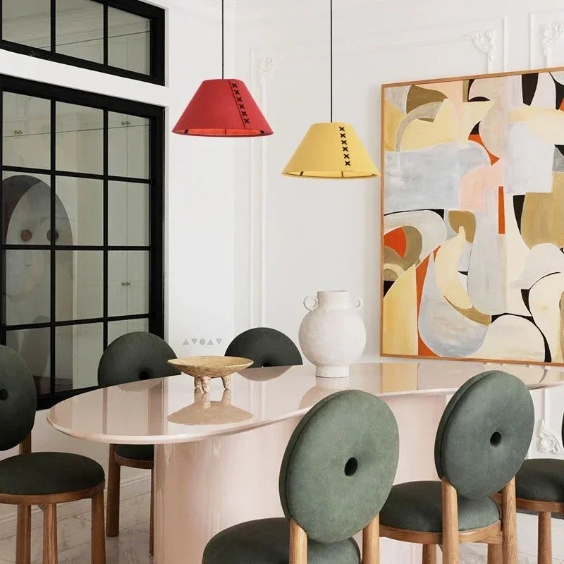 Modern Dome Chandelier For Living Room Dining Room felt Pendant Lamps(WH-AP-566)