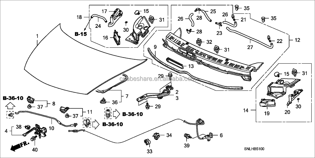 74210-SNA-A00 Side Cover Cowl for HONDA CIVIC 2006-2011 FA1/FD2 Tested and Guaranteed