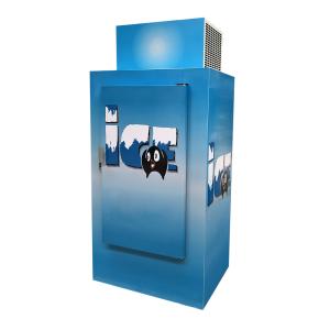 China Outdoor Merchandiser Ice Storage Fridge Commercial Solid Door Ice Freezer wholesale