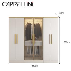 China MDF Panel Bedroom Closet Furniture Almirah Cloth Combination Designs wholesale