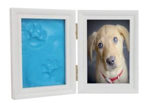 China Dog / Cat Pet Memorial Picture Frame , Clay Paw Print Memorial Picture Frame wholesale