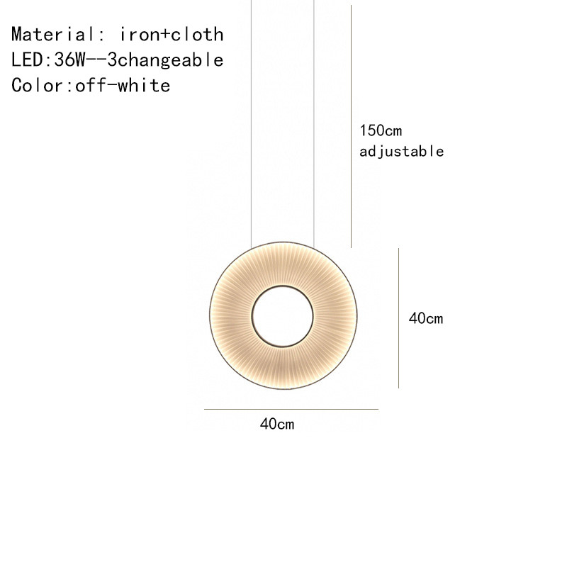 Modern Fabric Pendant Light Designer Iris Pendant Lamp For Living Room Hotel Lobby Chandelier(WH-AP-538)