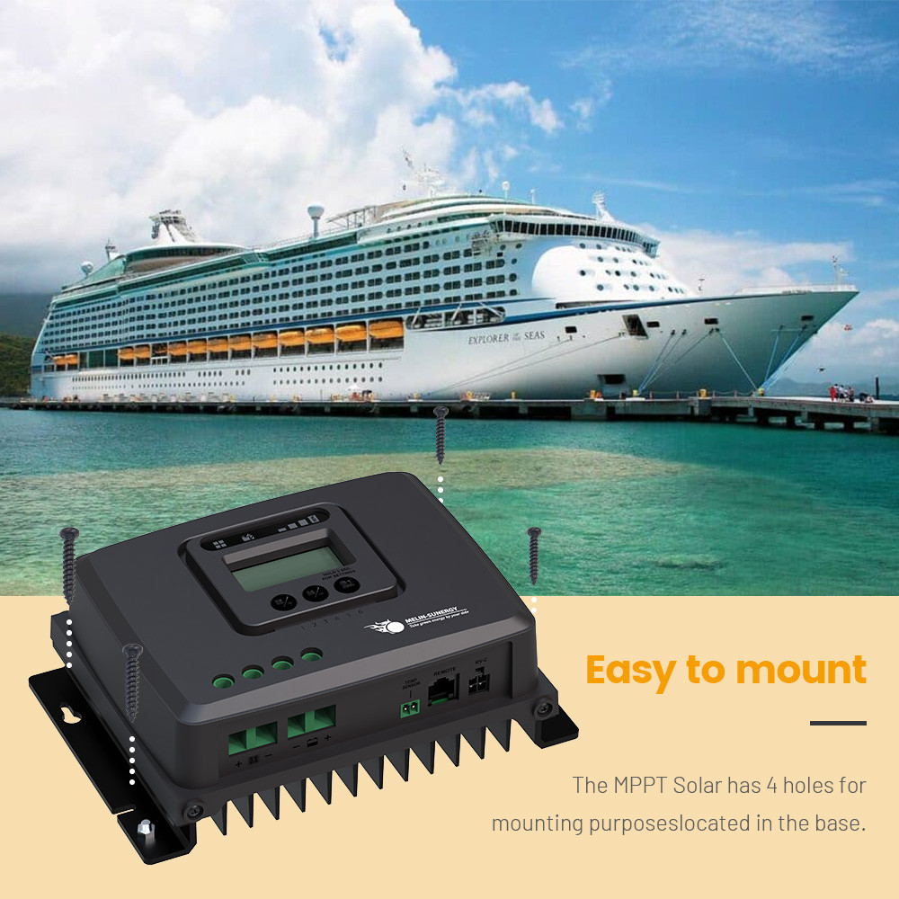 IP43 12V 24V 40A Small RV MPPT Solar Charge Controller With 9 Types Of Battery Setting