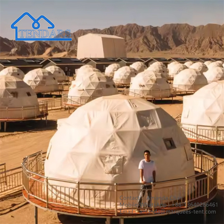 Waterproof Eco Hotel Prefab Geodesic Dome Tent House Desert Tent For Camping