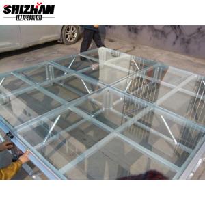 China Tempered Glass Platform Stage Aluminum Concert Stage For Wedding Outdoor wholesale