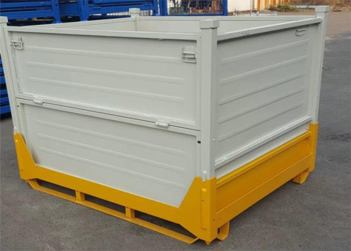 Forklift Collapsible Mesh Stillages And Cages Pallet Anti Tip Design