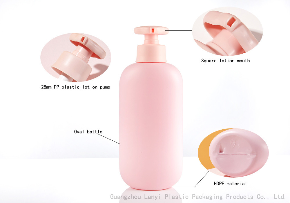 Matte 280Ml 380Ml 550Ml Oval HDPE Lotion Pump