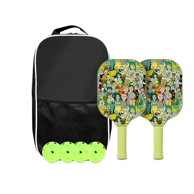 Gender-Neutral Carbon Fiber Pickleball Paddles Set Glass Fiber Pik Ball Outdoor Sports
