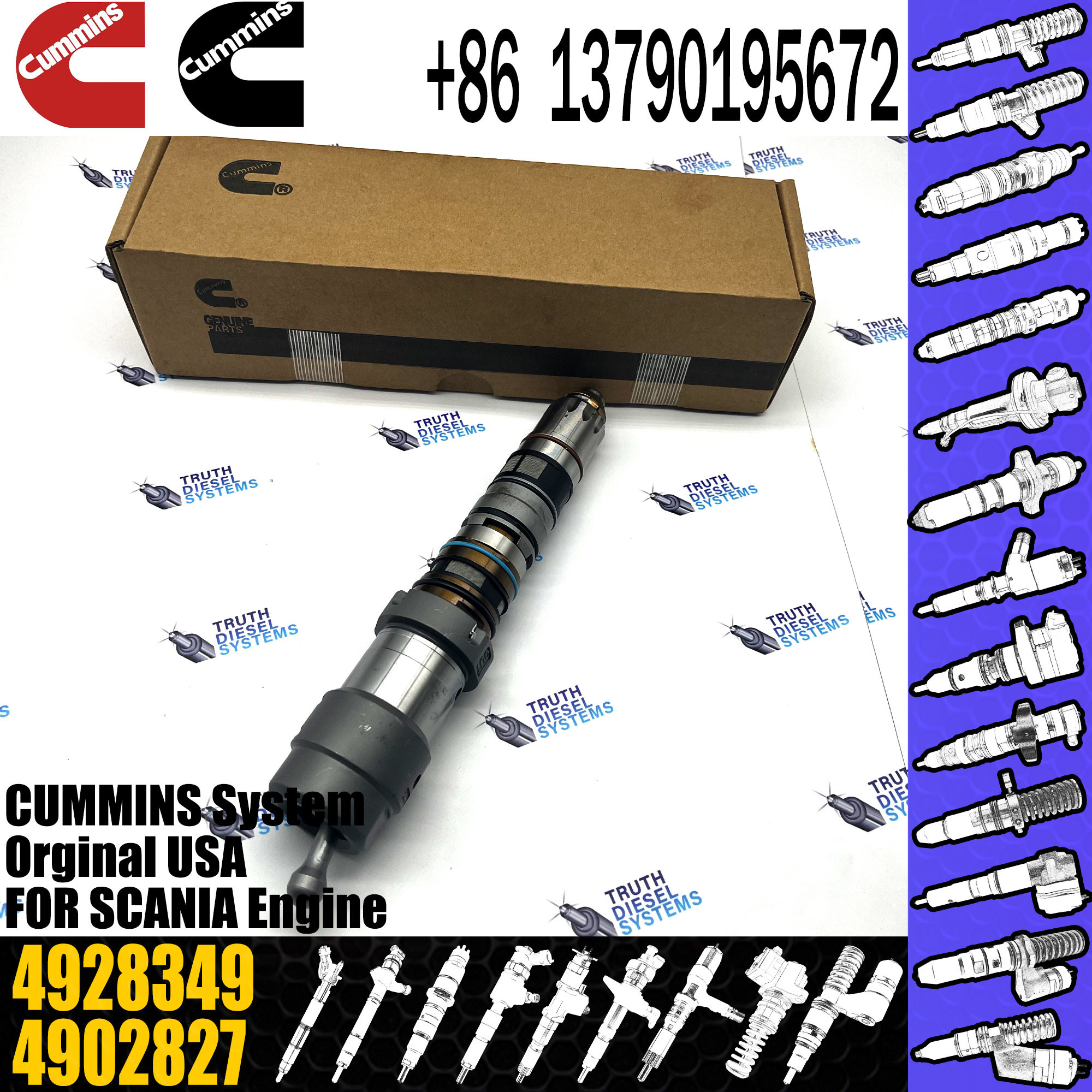 Diesel Engine fuel injector 4326784 4928349 4010160 4087891 4010158 for for Cummins