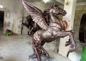 China Animal Statue Life Size Fiberglass Horse With Wing Statue For Mall Decoration wholesale
