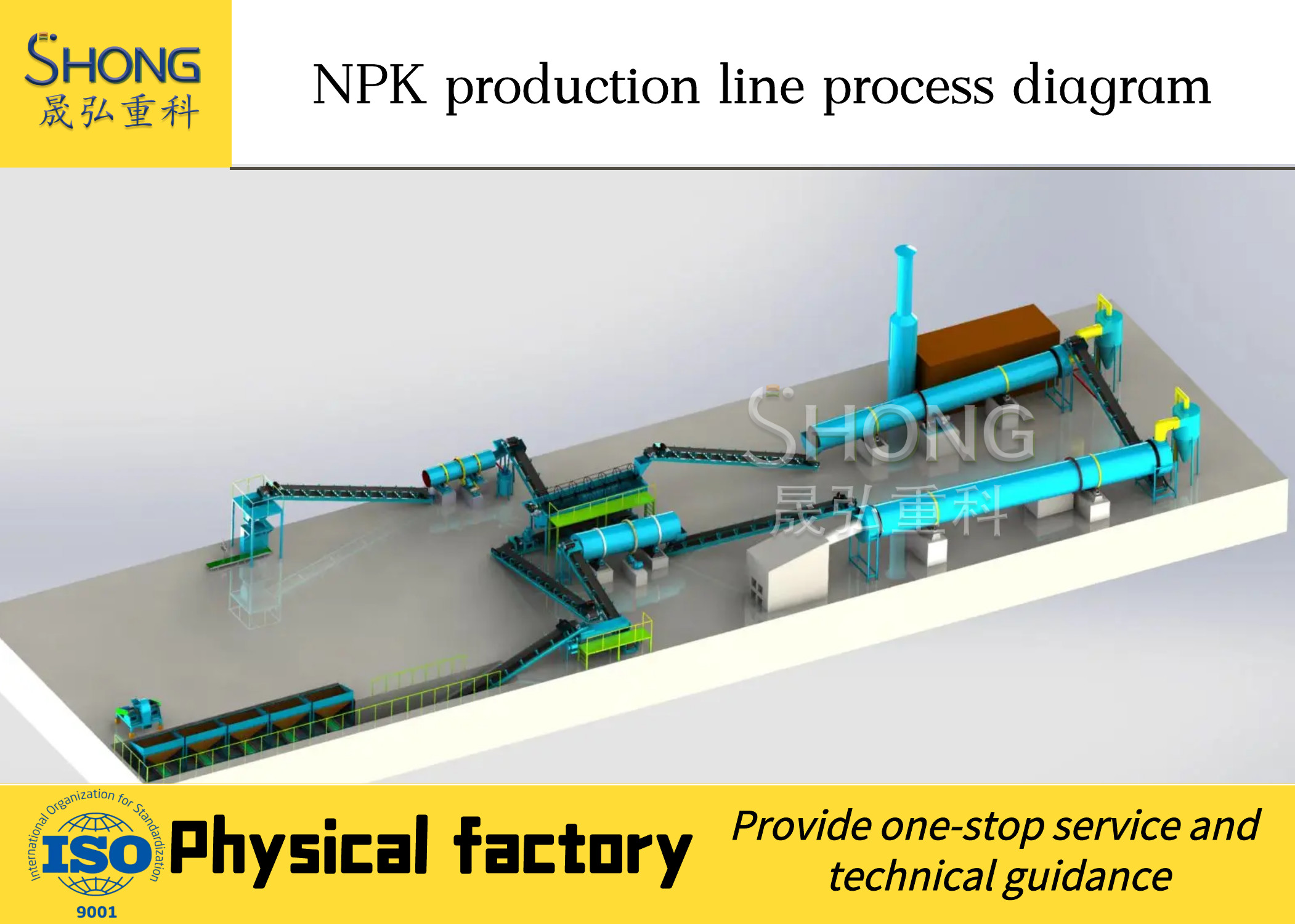 NPK Fertilizer Pellet Efficiently With Rotary Drum Granulator Compound Fertilizer Manufacturing Line