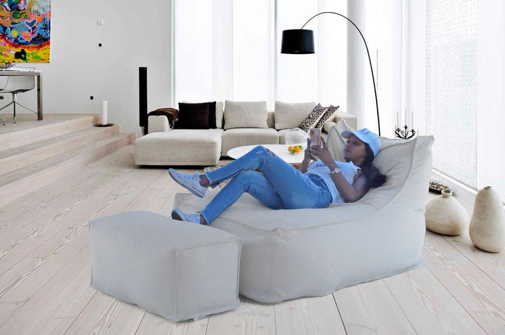 Indoor Outdoor Waterproof Bean Bag Sofa with 3-5mm Bean Filling and 30x75x30cm Pedal Size