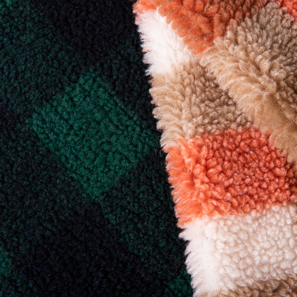 Knitted 100% Polyester Jacquard Lamb Borg Sherpa Fleece Lining Fabric for Garment