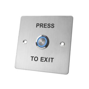 China HS851L 86*86mm Thick faceplate 304 Stainless Steel Push Button,Output NO/NC/COM,With Blue LED Light wholesale