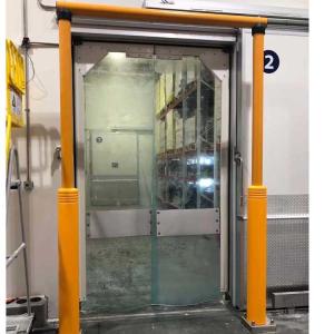 China Slaughter House Swinging Traffic Door 2100mm PVC Plastic Swing Door 7mm thickness wholesale