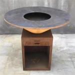 Home Camping Corten Steel Wood Burning Metal Outdoor Bbq Table Fire Pit